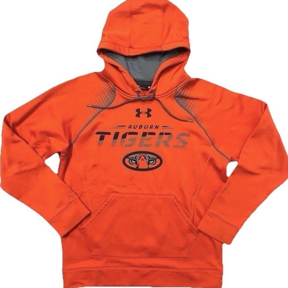 Auburn Tigers Hoodie Sweatshirt Mens S Under Armour Loose Fit Football Pullover